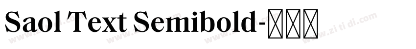 Saol Text Semibold字体转换 Saol Text Semibold字体转换